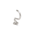 Richelieu 4-1/16 Inch Single Swivel Coat Hook Brushed Nickel