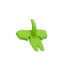 Richelieu 3-9/16 Inch Single Hook Elephant Shaped Plastic Children's Coat Hook Green