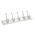 Richelieu 25-5/8 Inch Wide 5 Hook Wooden Coat Rack White / Brushed Nickel