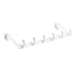 Richelieu 20 Inch Wide 6 Hook Over the Door Metal Coat Rack White