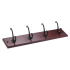 Richelieu 24 Inch Wide 4 Hook Wooden Coat Rack Matte Black / Cherry