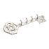Richelieu 8-7/8 Inch Wide 4 Hook Brass Key Rack Matte Nickel