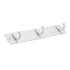 Richelieu 9-1/8 Inch Wide 3 Hook Metal Coat Rack White