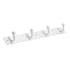 Richelieu 12-5/8 Inch Wide 4 Hook Metal Coat Rack White