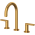 Riobel Arca 1.2 GPM Widespread Bathroom Faucet with Pop-Up Drain Assembly Brushed Gold