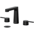 Riobel Nibi 1.2 GPM Widespread Bathroom Faucet with Pop-Up Drain Assembly Black