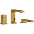 Riobel Reflet Deck Mounted Roman Tub Filler with Built-In Diverter - Includes Hand Shower Brushed Gold