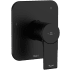 Riobel Fresk Three Independent Function Thermostatic Valve Trim Only with Single Lever Handle and Integrated Diverter - Less Rough In Black