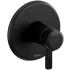 Riobel Momenti Three Independent, Two Shared Function Thermostatic Valve Trim Only with Single Lever Handle and Integrated Diverter - Less Rough In Black