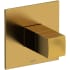 Riobel Reflet Two Independent Function Thermostatic Valve Trim Only with Single Knob Handle and Integrated Diverter - Less Rough In Brushed Gold