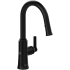 Riobel Trattoria 1.5 GPM Single Hole Pull Down Kitchen Faucet Boomerang, Duralock, and Reflex Technology Black