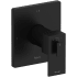 Riobel Kubik Two Independent and One Shared Function Thermostatic Valve Trim Only with Single Lever Handle and Integrated Diverter - Less Rough In Black