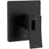 Riobel Zendo Three Independent Function Thermostatic Valve Trim Only with Single Lever Handle and Integrated Diverter - Less Rough In Black