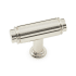 RK International Cylinder 1 13/16" Modern Industrial  T Bar Solid Brass Luxury Cabinet Knob / Drawer Knob Polished Nickel