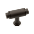 RK International Cylinder 1 5/8" Modern Industrial T Bar Solid Brass Luxury Cabinet Knob / Drawer Bar Knob Oil Rubbed Bronze
