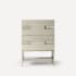 Robern Craft Series 24" Single Free Standing Vanity Cabinet Only - Less Vanity Top Natural Gray with Brushed Pewter