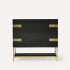 Robern Craft Series 36" Single Free Standing Vanity Cabinet Only - Less Vanity Top Matte Black Oak with Aged Brass