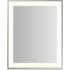 Robern Sculpt 25-1/4"W x 31-1/4"H Rectangular Flat Metal Framed Wall Mounted Bathroom Mirror with LED Lighting Chrome