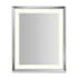 Robern Sculpt 27"W x 33"H Rectangular Flat Metal Framed Wall Mounted Bathroom Mirror with LED Lighting and Defogger Technology Chrome