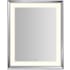 Robern Sculpt 27"W x 33"H Rectangular Flat Metal Framed Wall Mounted Bathroom Mirror with LED Lighting Chrome