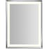 Robern Sculpt 33"W x 43"H Rectangular Flat Metal Framed Wall Mounted Bathroom Mirror with LED Lighting and Defogger Technology Chrome