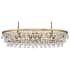 Robert Abbey Bling 43" Linear Chandelier Antique Brass