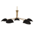Robert Abbey Racer 5 Light 50" Chandelier Modern Brass