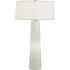 Robert Abbey Olinda 34" Column Table Lamp with a White Organza Shade Frosted Glass