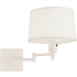 Robert Abbey Real Simple 11" Swinger Wall Sconce with a Monte Blanc Shade Stardust White