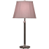 Robert Abbey Bruno 26" Adjustable Buffet Table Lamp with a Gray Microfiber Shade Lead Bronze / Nickel