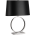 Robert Abbey Logan 25" Novelty Table Lamp with a Carrara Marble Base and Opaque Parchment Shade Polished Nickel