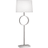 Robert Abbey Logan 30" Novelty Table Lamp with an Ascot Fabric Shade Polished Nickel