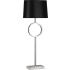 Robert Abbey Logan 30" Novelty Table Lamp with a Carrara Marble Base and Opaque Parchment Shade Polished Nickel