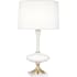 Robert Abbey Raquel 30" Vase Table Lamp White Glass / Modern Brass