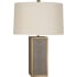 Robert Abbey Anna 29" Column Table Lamp Faux Brown / Aged Brass