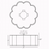 Robert Abbey-Axis 20 Flushmount-Line Drawing