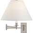 Robert Abbey Kinetic 15" Wall Sconce with an Oyster Linen Shade Brushed Chrome