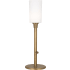 Robert Abbey Nina 28" Tall Buffet Table Lamp with Frosted Glass Shade Aged Brass