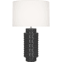 Robert Abbey Dolly 28" Column Table Lamp with a Fondine Fabric Shade Ash