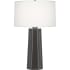 Robert Abbey Mason 26" Column Table Lamp with a Linen Shade Ash