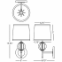Robert Abbey-Latitude Wall Sconce-Line Drawing