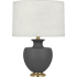 Robert Abbey Farmhouse Urn Atlas 25" Vase Table Lamp with Brass Accents Matte Ash