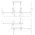 Robert Abbey-Milano Linear Chandelier-Line Drawing