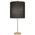 Robert Abbey Kate 33" Tall Buffet Table Lamp with Black Shade Modern Brass / Clear Crystal Accents