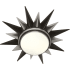 Robert Abbey Cosmos 20" Flush Mount Ceiling Fixture Deep Patina Bronze / Antique Silver