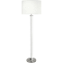 Robert Abbey Fineas 66" Column Floor Lamp with a Fondine Fabric Shade Polished Nickel