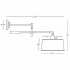 Robert Abbey-Simple Snowflake Wall Boom Lamp-Line Drawing