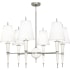 Robert Abbey-Versailles Ascot Nickel Chandelier-Lily Full