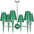 Robert Abbey-Versailles OPQ Nickel Chandelier-Emerald Green Full