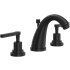 Rohl Lombardia 1.2 GPM Widespread Bathroom Faucet with Pop-Up Drain Assembly Matte Black